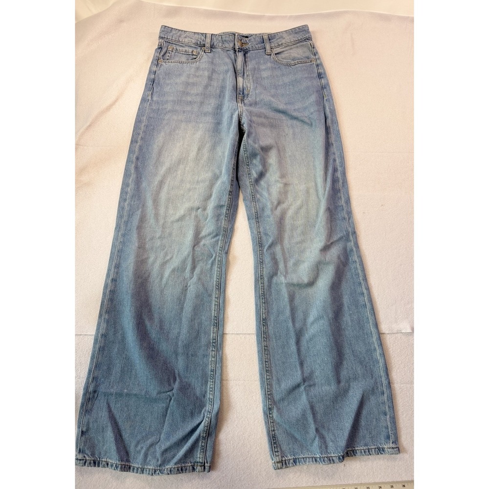 Aéropostale High-Rise Wide-Leg Medium Wash Blue Denim Jeans Women's 12